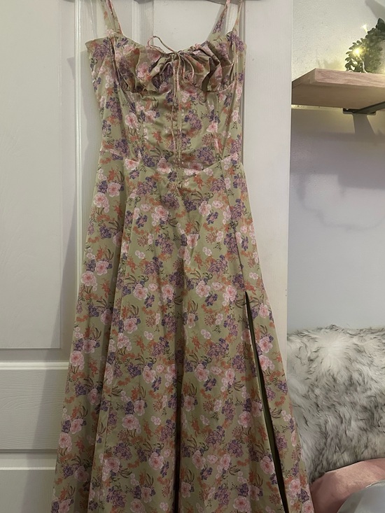 House of CB Dresses & Skirts - House of CB Olive Green Floral Maxi Dress